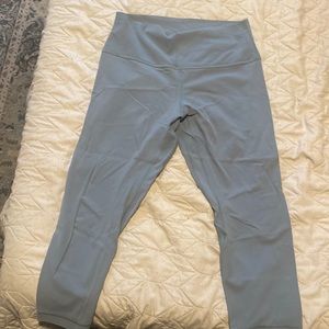 Lululemon cropped sea foam blue leggings